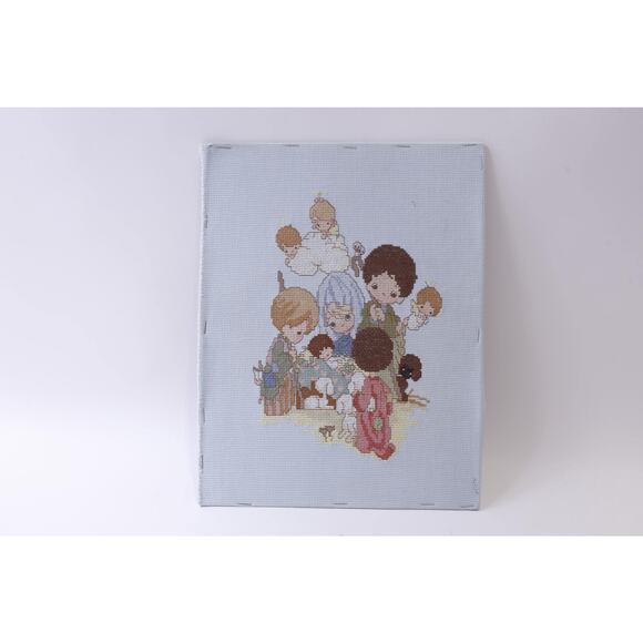 Precious Moments, Nativity Scene, Counted cross-stitch, Completed, Manger Scene - Picture 1 of 4